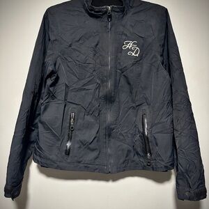 Harley-Davidson Black women's lightweight nylon zip-up jacket🔥